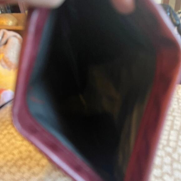 Pierre Cardin Paris vintage maroon leather clutch - Picture 7 of 11
